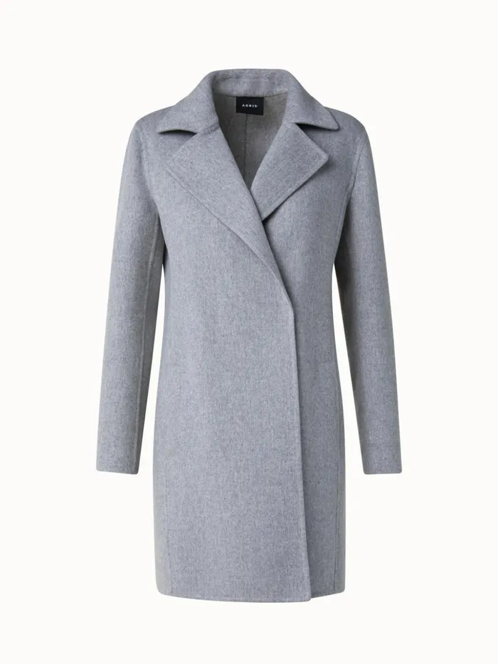 DoubleFace Cashmere Coat Aluminium Women Akris Coats