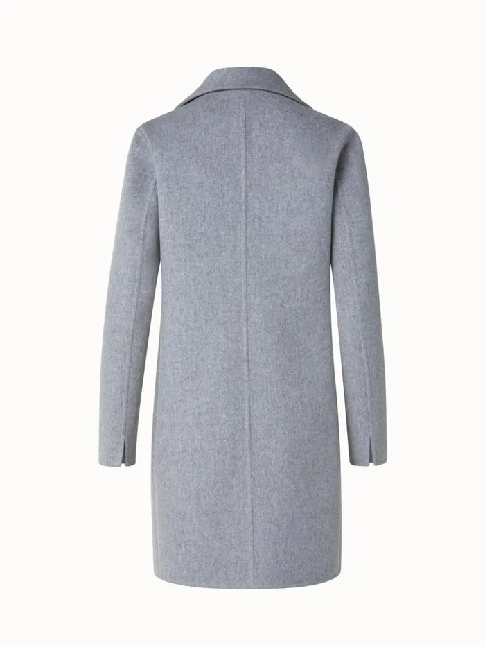 DoubleFace Cashmere Coat Aluminium Women Akris Coats