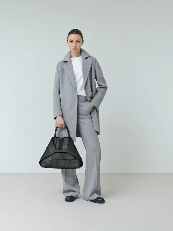 DoubleFace Cashmere Coat Aluminium Women Akris Coats