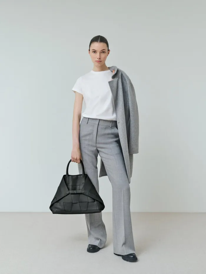 DoubleFace Cashmere Coat Aluminium Women Akris Coats