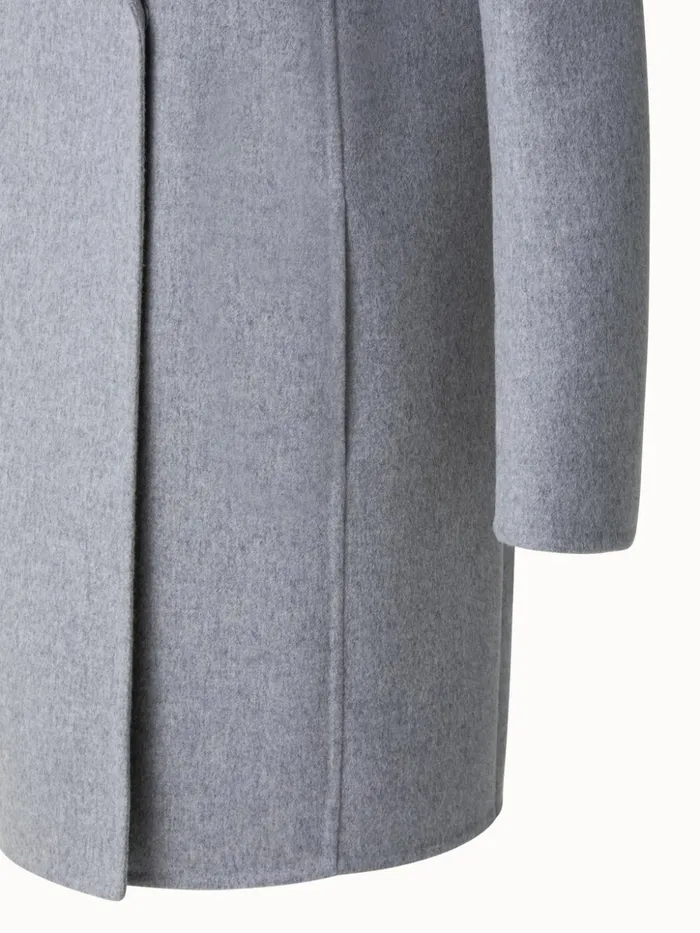 DoubleFace Cashmere Coat Aluminium Women Akris Coats