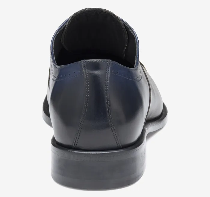 Dress Shoes Men Johnston and Murphy Ellsworth Cap Toe NavyBrown Italian Calfskin