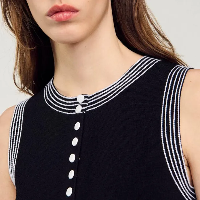 Dresses Women SANDRO Short Buttonup Dress Black