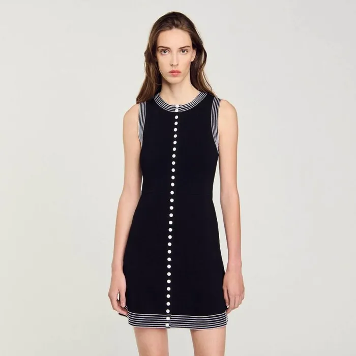 Dresses Women SANDRO Short Buttonup Dress Black
