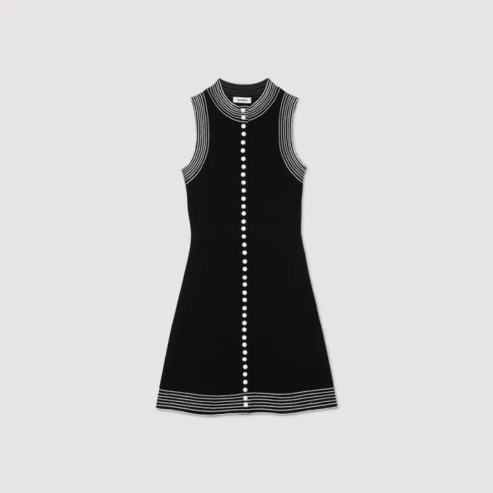 Dresses Women SANDRO Short Buttonup Dress Black