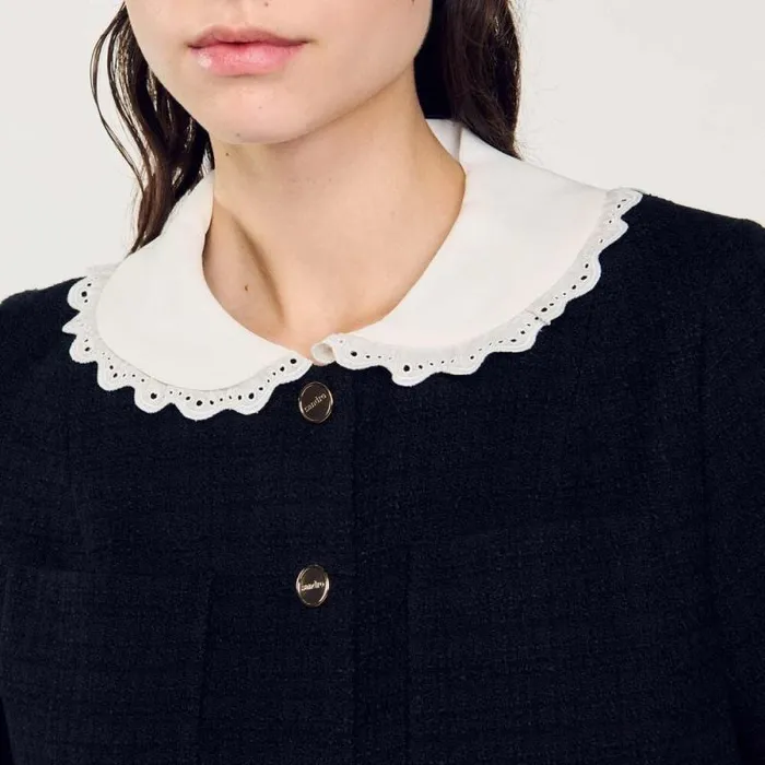 Dresses Women SANDRO Short Tweed Dress Black