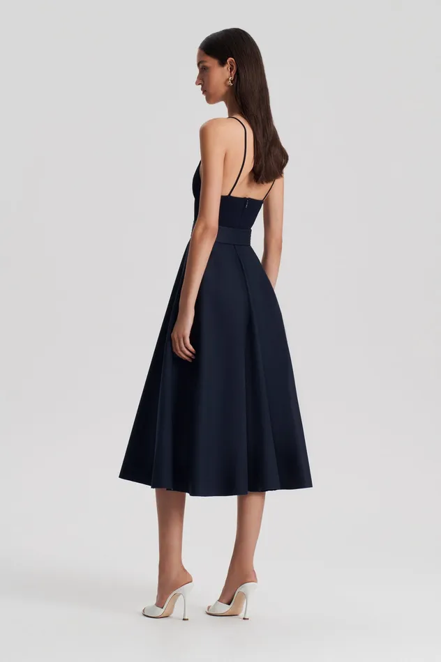 Dresses Women Scanlan Theodore CREPE KNIT CAMISOLE COTTON DRESS NAVY Dresses Women Scanlan Theodore CREPE KNIT CAMISOLE COTTON DRESS NAVY