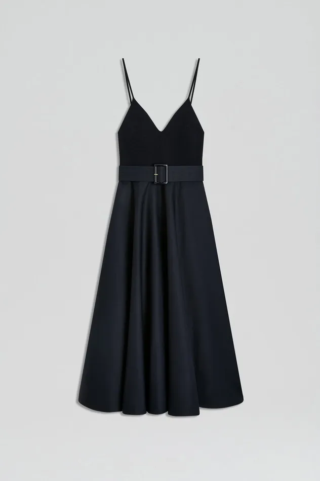 Dresses Women Scanlan Theodore CREPE KNIT CAMISOLE COTTON DRESS NAVY Dresses Women Scanlan Theodore CREPE KNIT CAMISOLE COTTON DRESS NAVY
