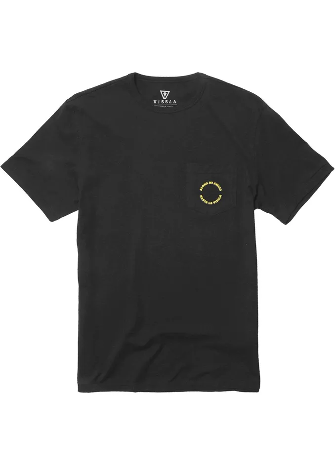 Eco Tees Vissla Men Hasta La Vissla Organic Pkt Tee Phantom Eco Tees Vissla Men Hasta La Vissla Organic Pkt Tee Phantom
