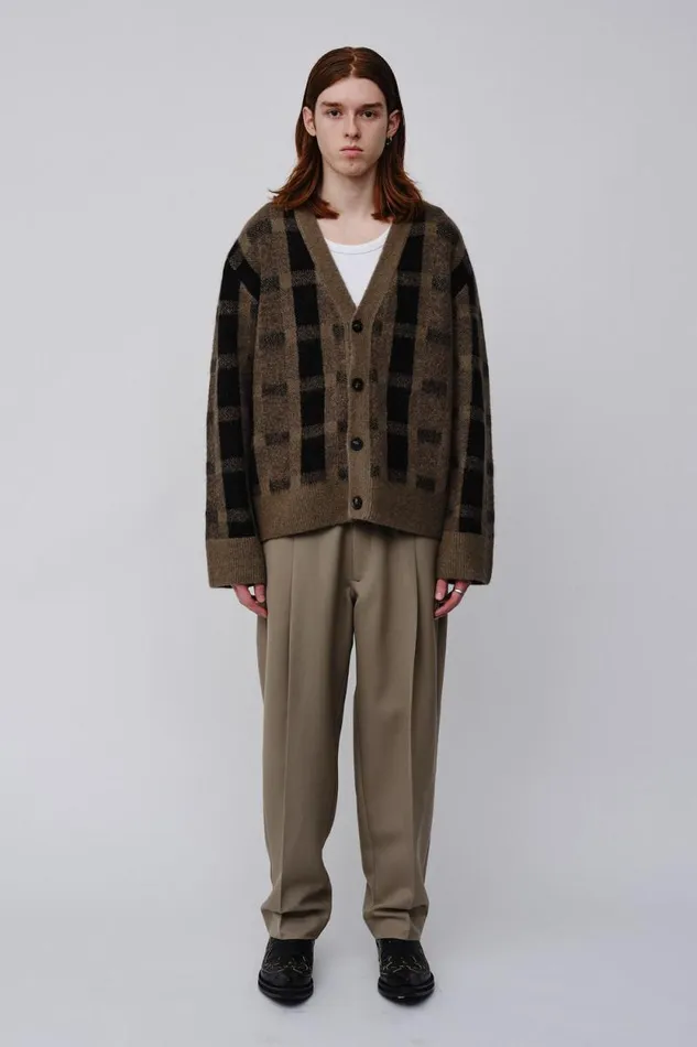 Edmonton Check 8211 Brown Check Men Won Hundred Knitwear