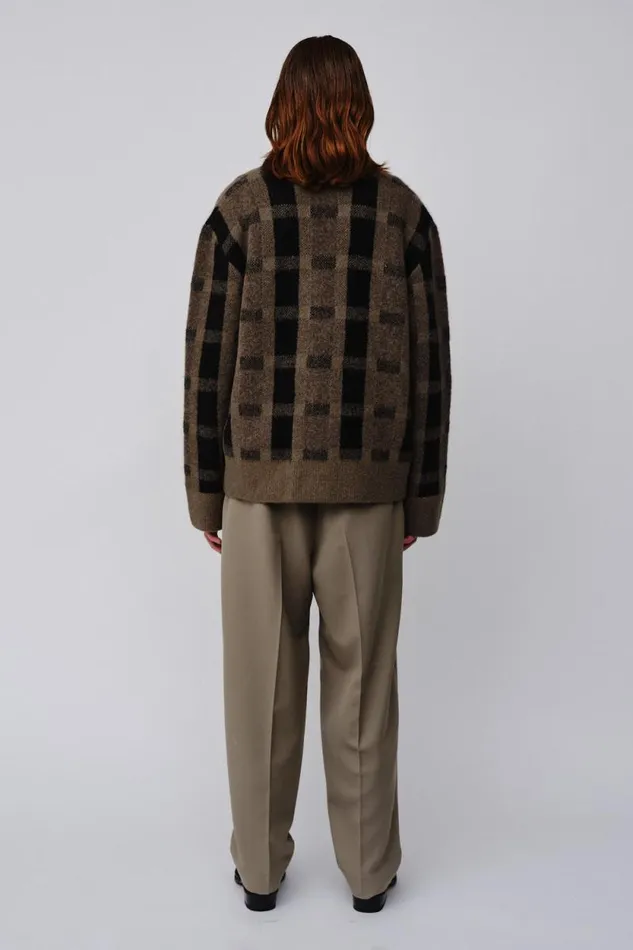 Edmonton Check 8211 Brown Check Men Won Hundred Knitwear