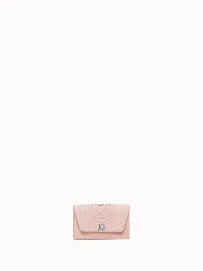 Envelope In Python Nubuck Leather Pale Rose Women Akris Crossbody Bags