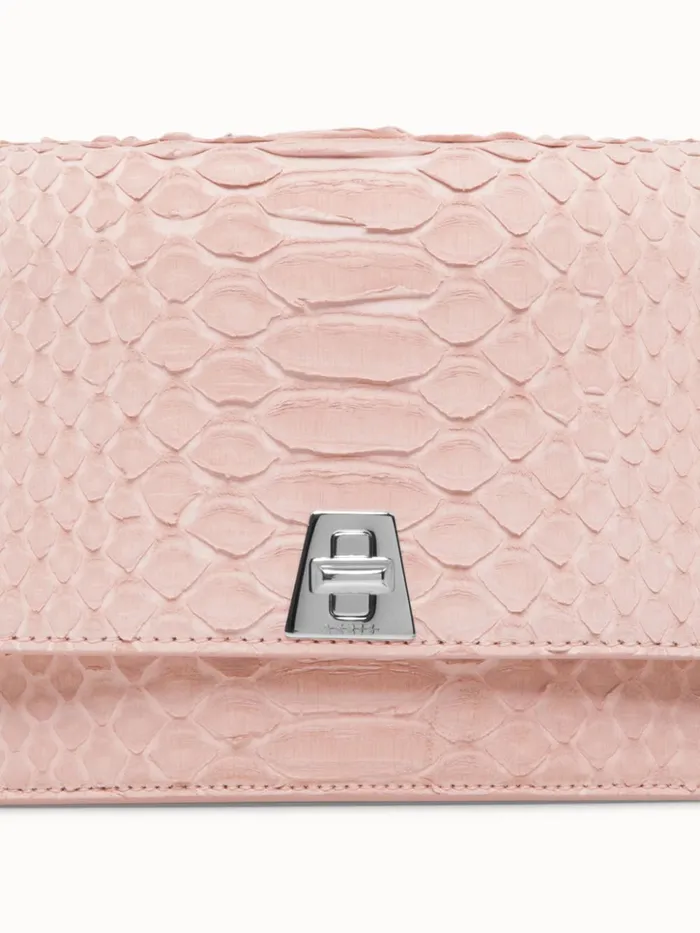 Envelope In Python Nubuck Leather Pale Rose Women Akris Crossbody Bags