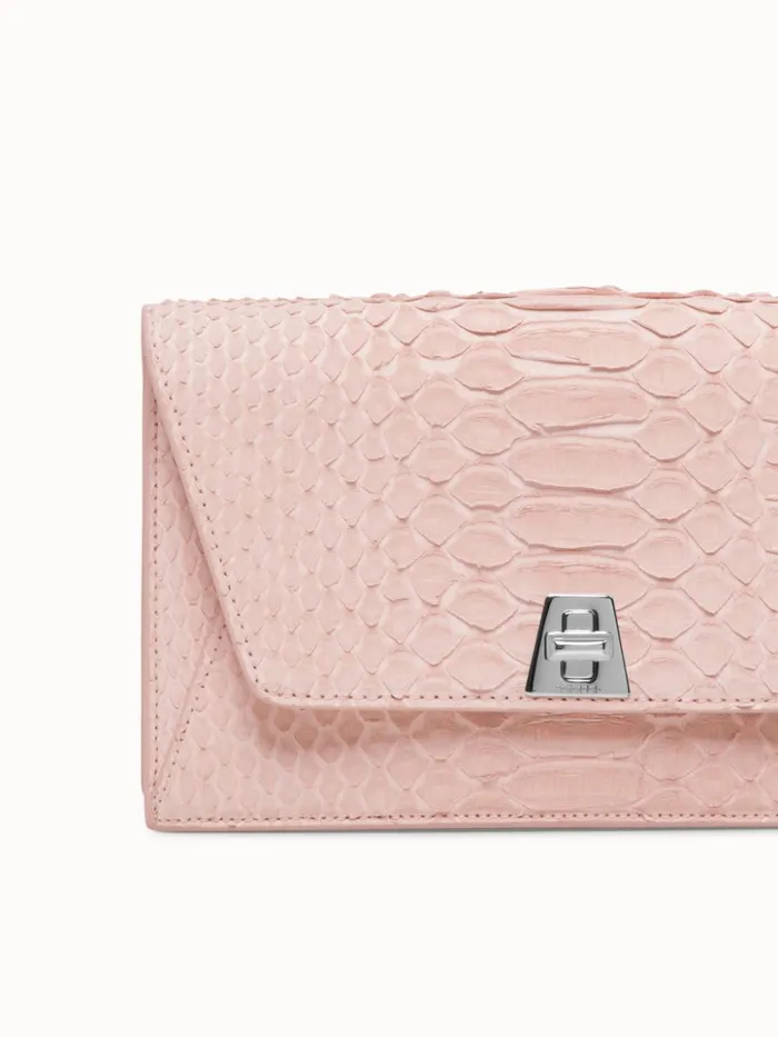 Envelope In Python Nubuck Leather Pale Rose Women Akris Crossbody Bags
