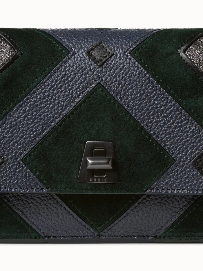 Envelope In Tiled Roof Patchwork Graphitepacific Women Akris Clutches