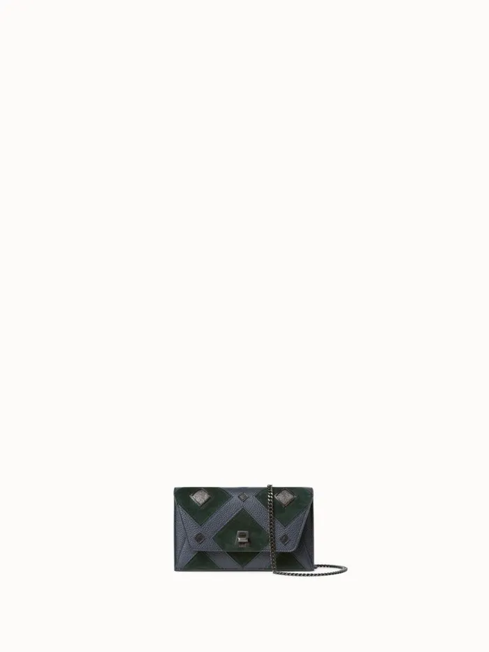 Envelope In Tiled Roof Patchwork Graphitepacific Women Akris Clutches