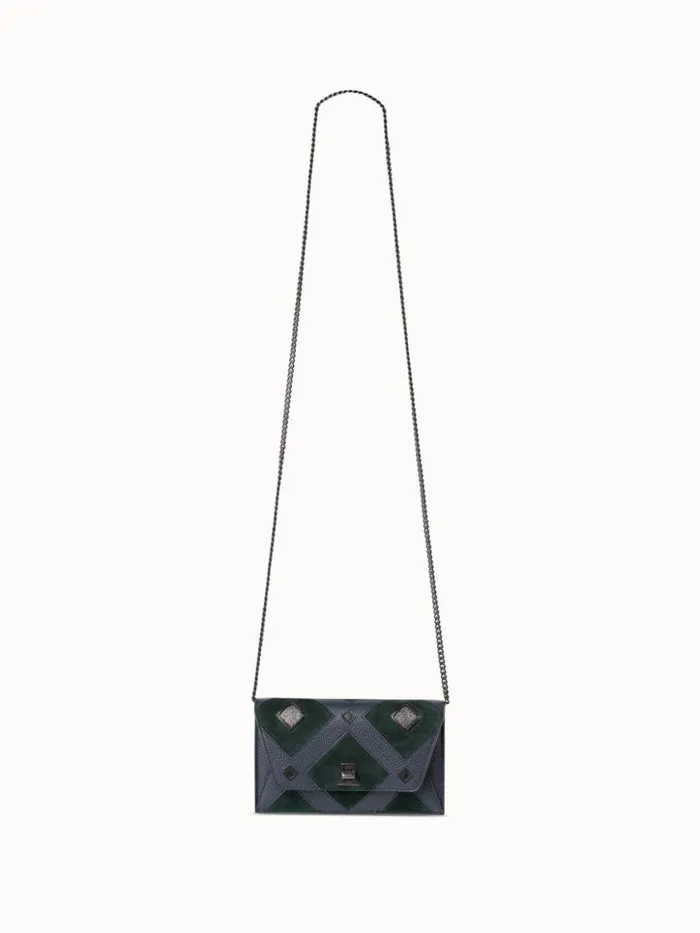 Envelope In Tiled Roof Patchwork Graphitepacific Women Akris Clutches