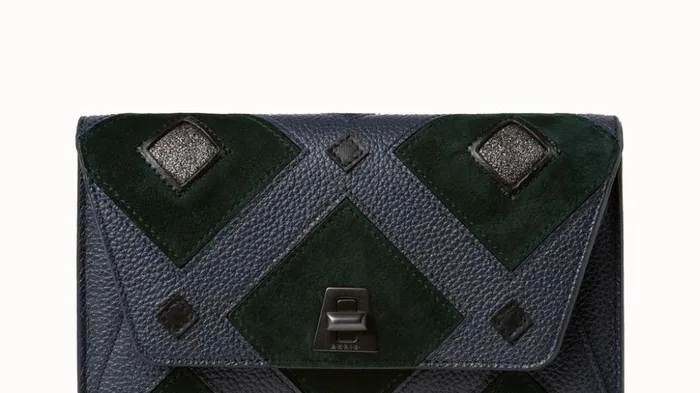 Envelope In Tiled Roof Patchwork Graphitepacific Women Akris Clutches