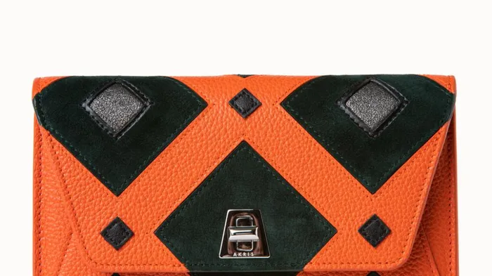 Envelope In Tiled Roof Patchwork Mulitcolor Women Akris Shoulder Bags