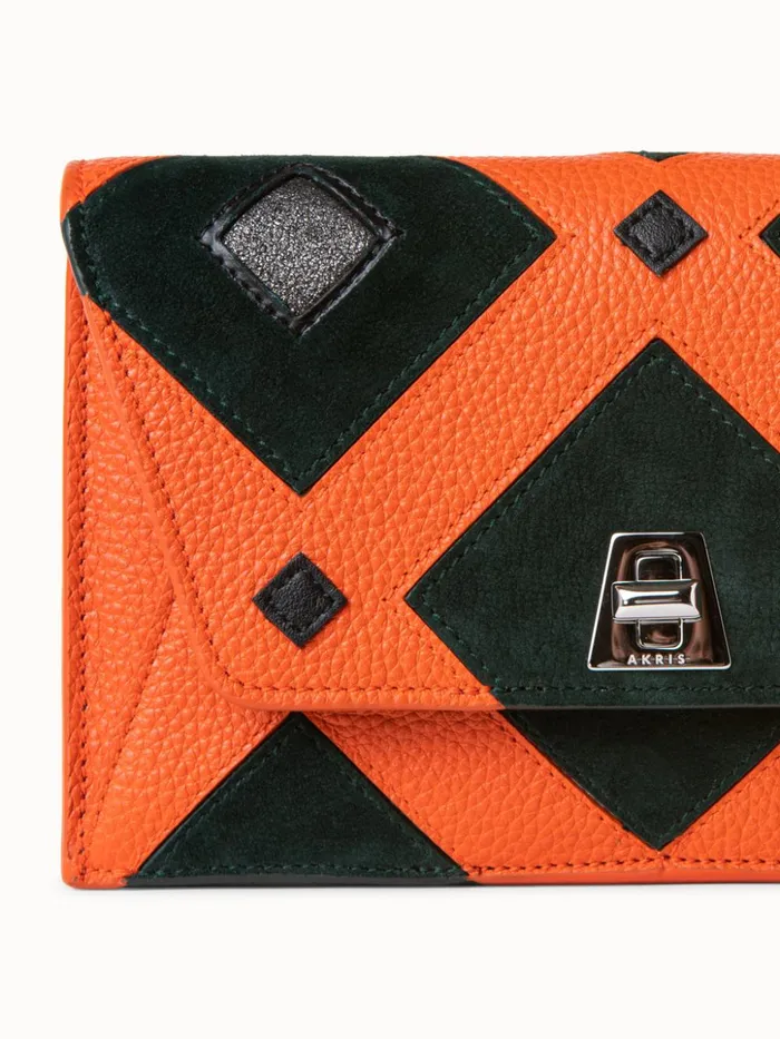 Envelope In Tiled Roof Patchwork Mulitcolor Women Akris Shoulder Bags