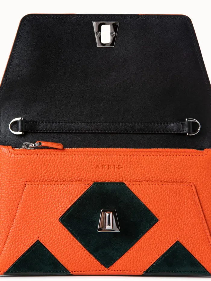 Envelope In Tiled Roof Patchwork Mulitcolor Women Akris Shoulder Bags
