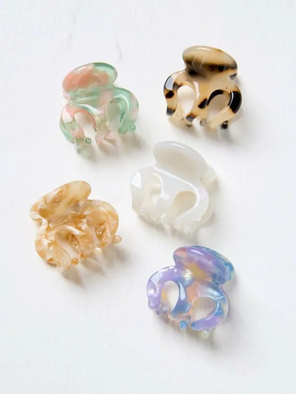 Fat Face Hair Accessories Women Multi Mini Hair Clips 5 Pack