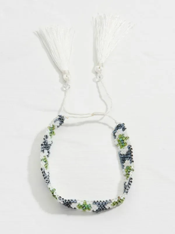 Fat Face Jewellery Women White Woven Bracelet