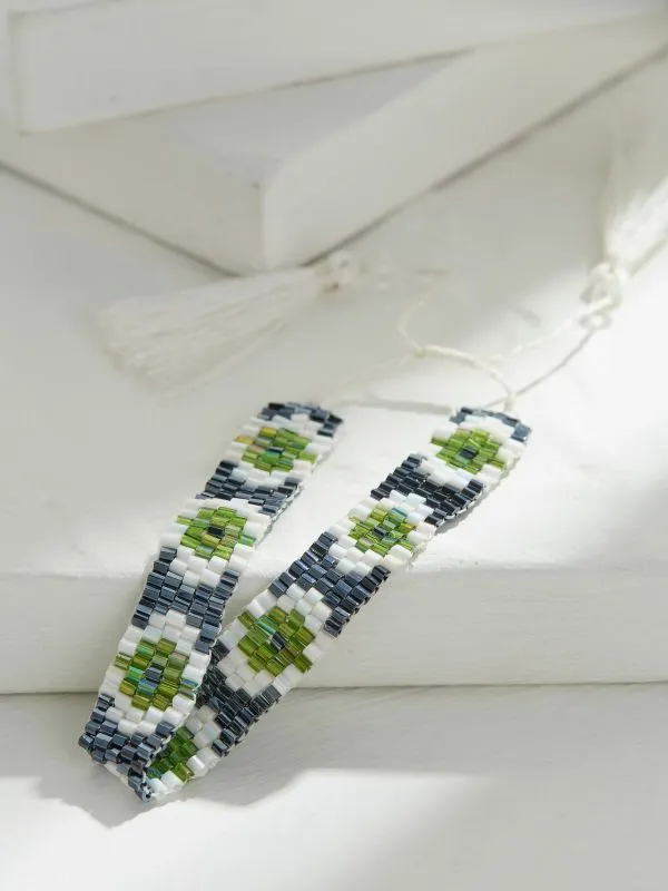 Fat Face Jewellery Women White Woven Bracelet