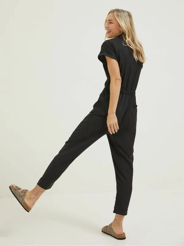 Fat Face Jumpsuits and Playsuits Women Black Una Jumpsuit