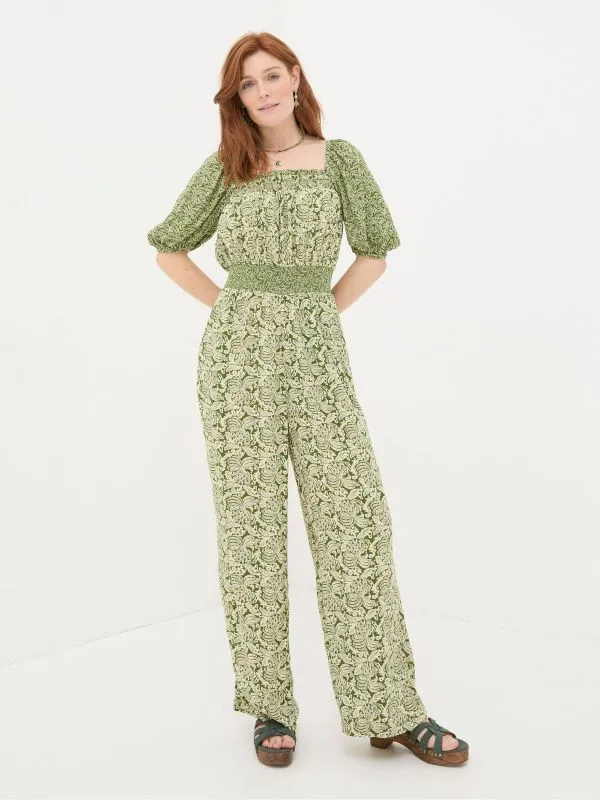 Fat Face Jumpsuits and Playsuits Women Eva Green Damask Floral Jumpsuit