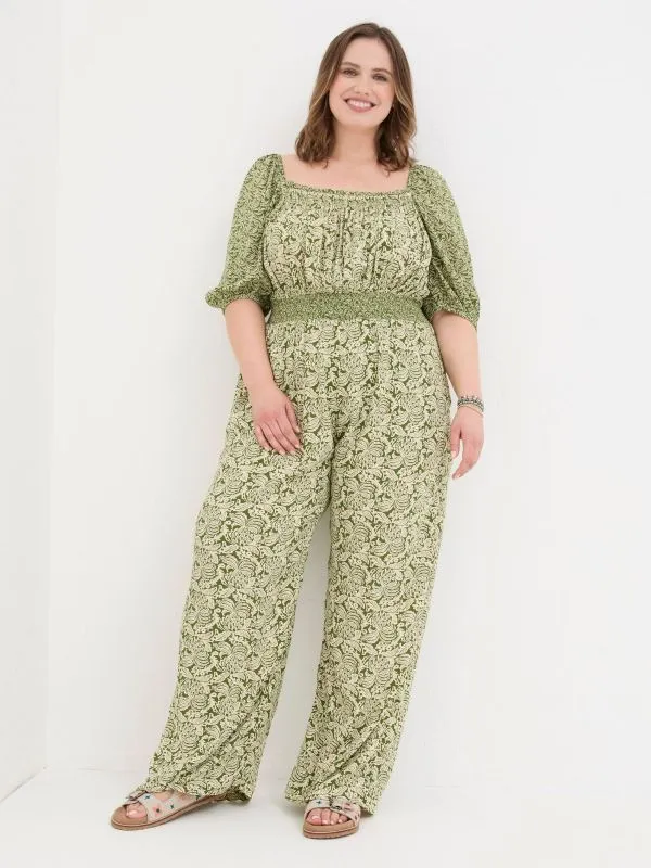 Fat Face Jumpsuits and Playsuits Women Eva Green Damask Floral Jumpsuit