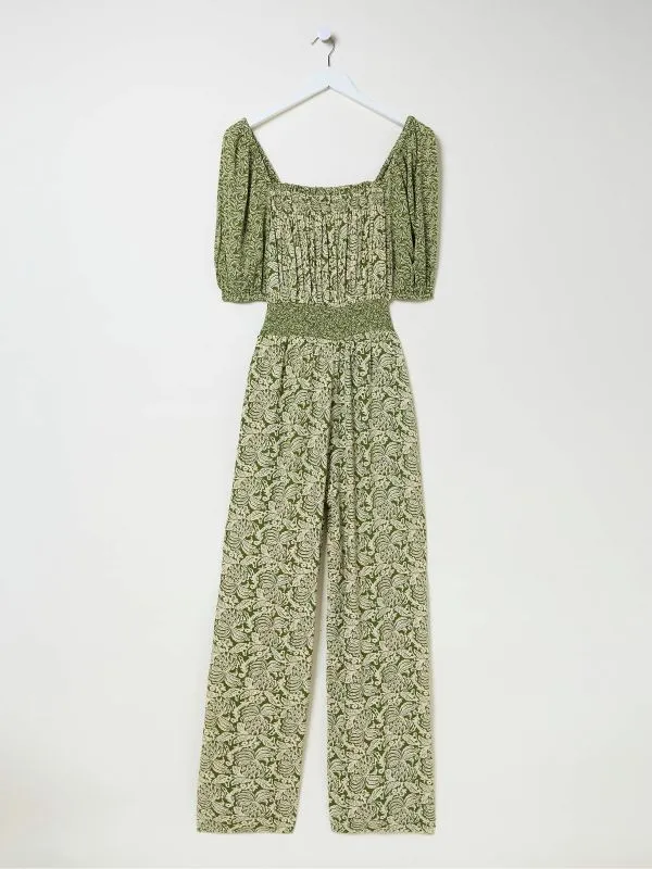 Fat Face Jumpsuits and Playsuits Women Eva Green Damask Floral Jumpsuit
