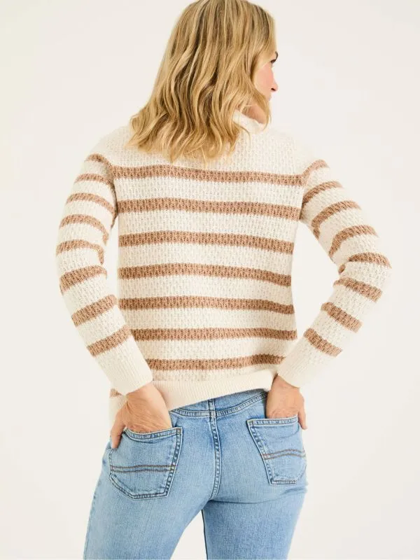 Fat Face Knitwear Women Ivory Ella Stripe Knitted Jumper