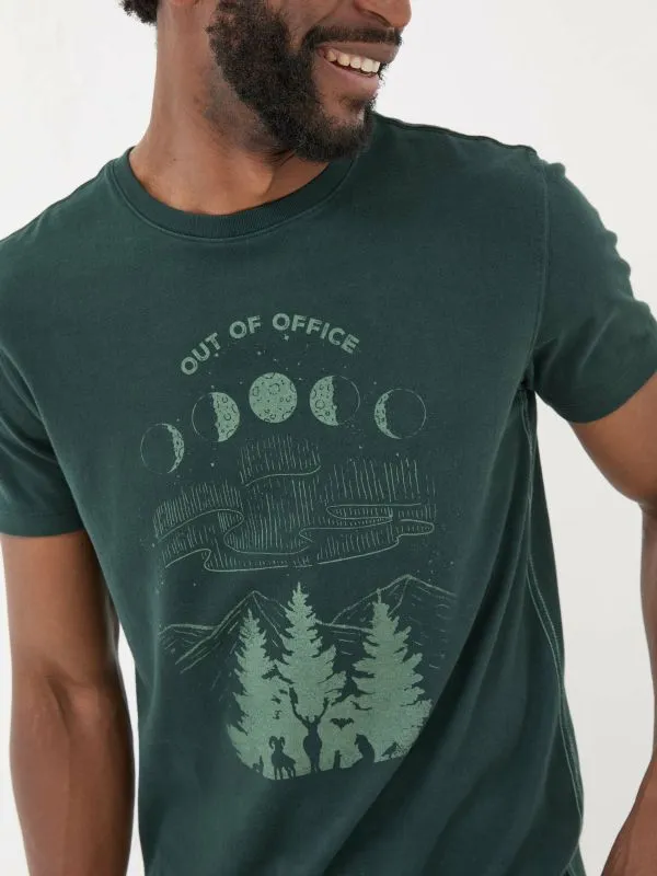 Fat Face Loungewear Men Dark Teal Dark Skies Out Of Office TShirt