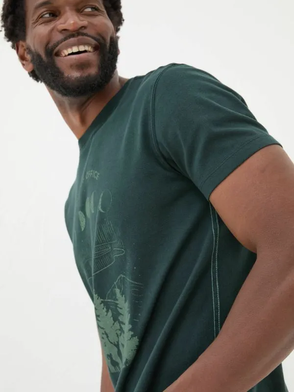 Fat Face Loungewear Men Dark Teal Dark Skies Out Of Office TShirt
