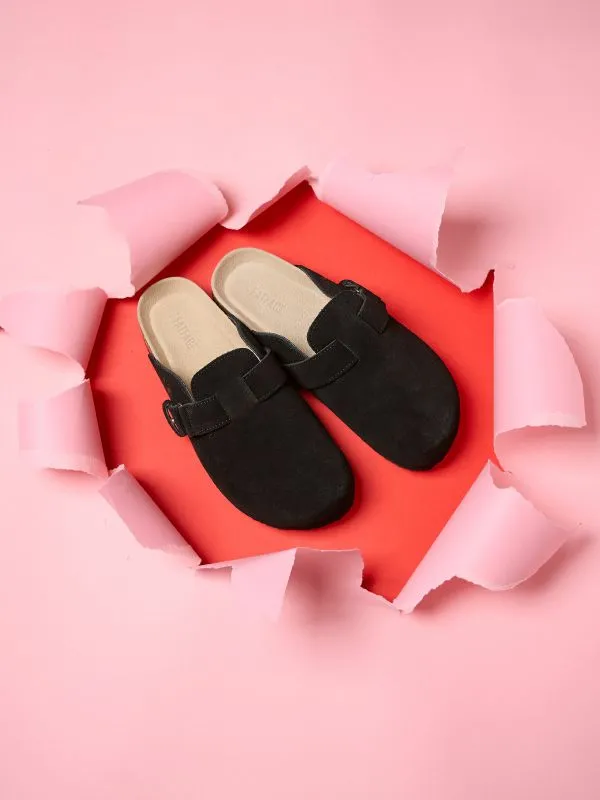 Fat Face Pyjamas and Nightwear Women Elsie Black House Shoes