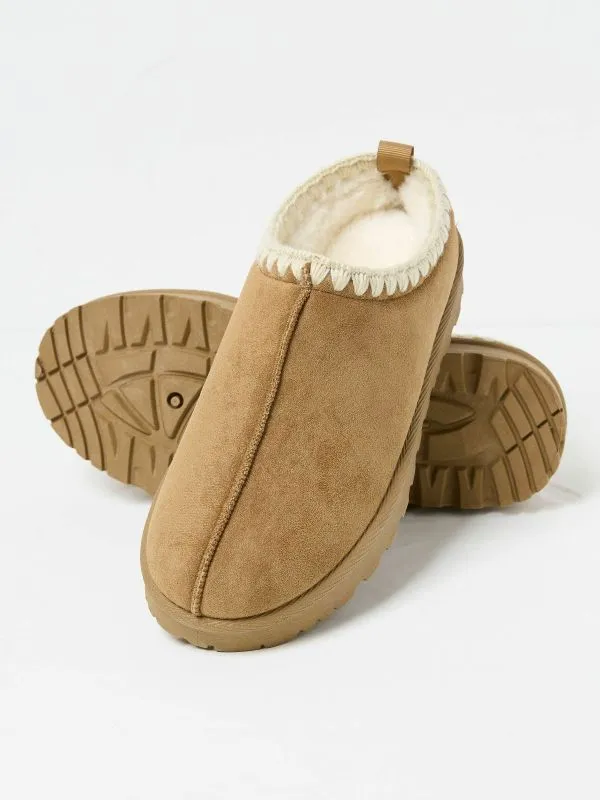 Fat Face Pyjamas and Nightwear Women Lyra Brown Snug Mule Slippers