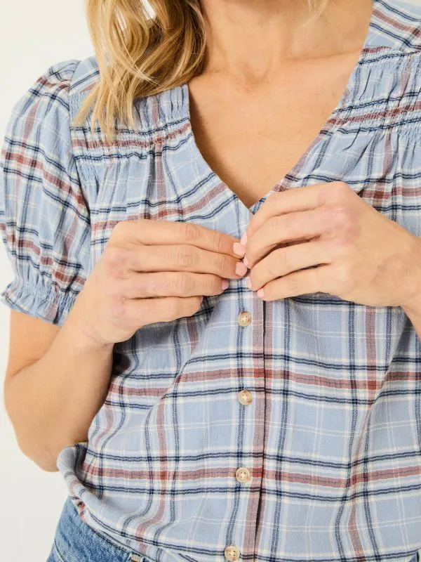 Fat Face Shirts and Blouses Women Blue Jade Blouse