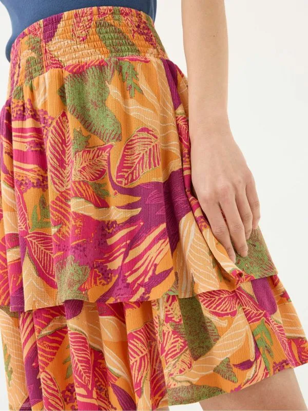 Fat Face Skirts Women Ali Orange Tropical Floral Skirt