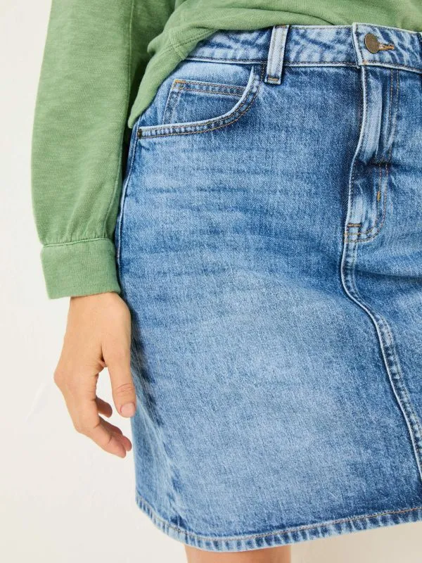 Fat Face Skirts Women Blue Denim Hattie Skirt