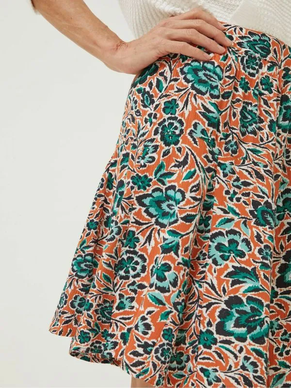 Fat Face Skirts Women Orange Wynne Sketched Floral Skirt