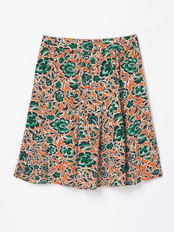 Fat Face Skirts Women Orange Wynne Sketched Floral Skirt