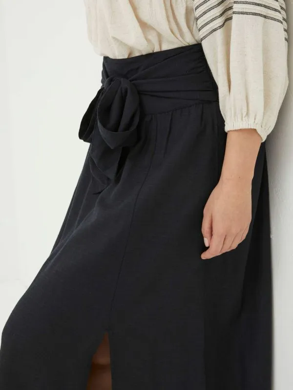 Fat Face Skirts Women Sascha Black Midi Skirt With Linen