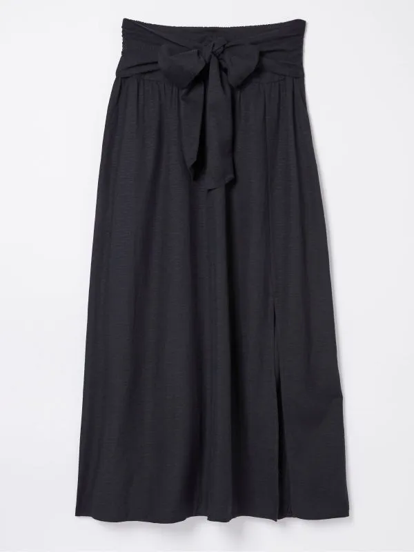 Fat Face Skirts Women Sascha Black Midi Skirt With Linen
