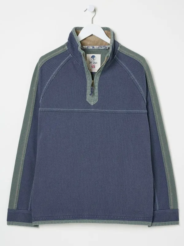 Fat Face Sweatshirts and Hoodies Men French Navy 100 Cotton Airlie Panel Sweatshirt