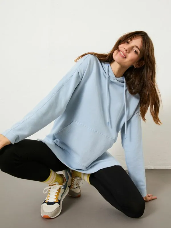 Fat Face Sweatshirts and Hoodies Women Blue Luna 100 Organic Cotton Hoodie
