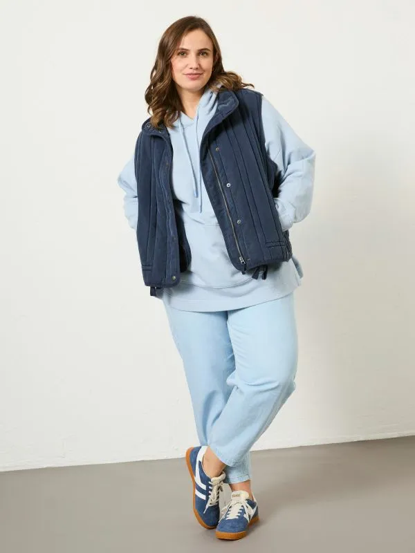 Fat Face Sweatshirts and Hoodies Women Blue Luna 100 Organic Cotton Hoodie