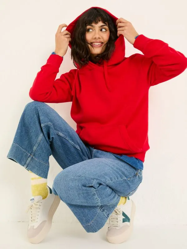 Fat Face Sweatshirts and Hoodies Women Bright Red Izzy Overhead Hoodie