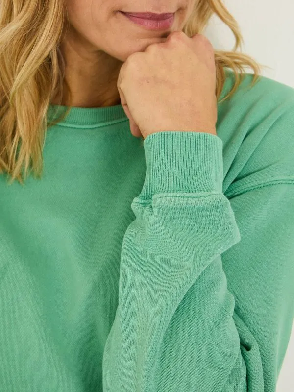 Fat Face Sweatshirts and Hoodies Women Jade Green Georgia Crew Sweatshirt