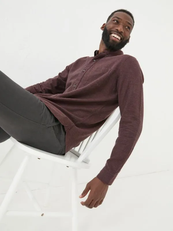 Fat Face Tall Collection Men Burgundy Red Long Sleeve Oxlow Plain 100 Cotton Shirt Fat Face Tall Collection Men Burgundy Red Long Sleeve Oxlow Plain 100 Cotton Shirt